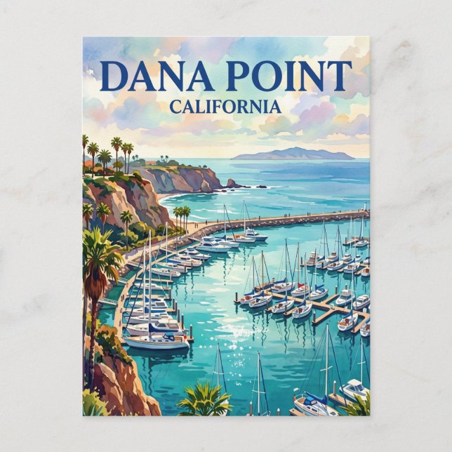 Dana Point Harbour California Postcard (Front)