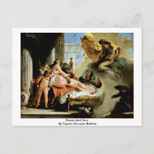 Danae And Zeus By Tiepolo Giovanni Battista Postcard