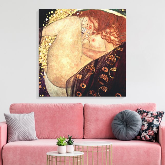 Danae | Gustav Klimt | Canvas Print (Insitu(LivingRoom))
