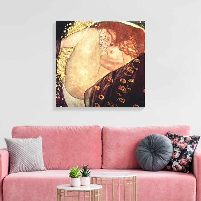 Danae | Gustav Klimt | Canvas Print (Insitu(LivingRoom))
