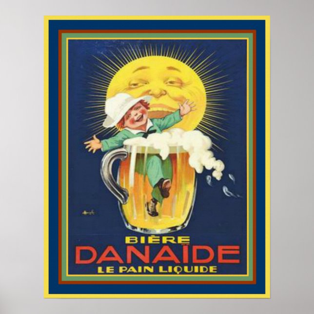 Danaide - Vintage French Beer Ad 16x20 Poster (Front)