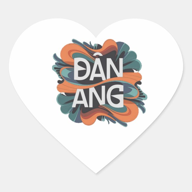 Danang  heart sticker (Front)