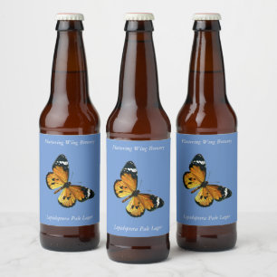 Danaus chrysippus - Plain Tiger, or African Queen Beer Bottle Label