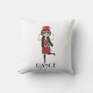 Dance 1920s Costume Big Eye Flapper Girl Cushion