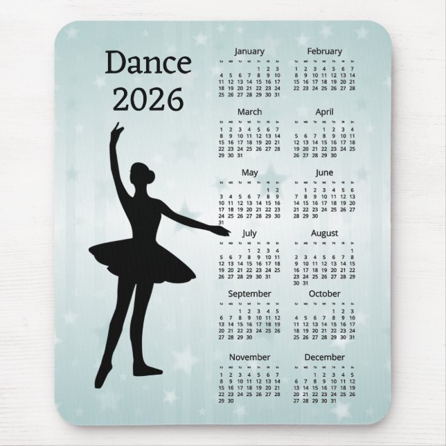 Dance 2026 Calendar  Mouse Pad (Front)