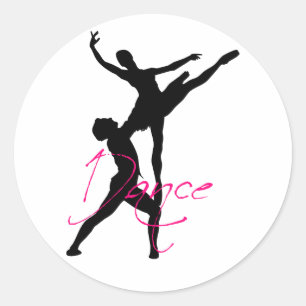 dance_3 classic round sticker