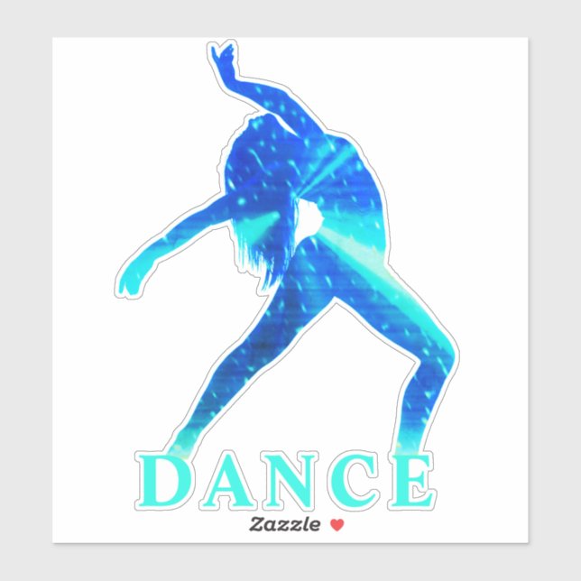 Dance Abstract Custom-Cut Vinyl Sticker (Sheet)