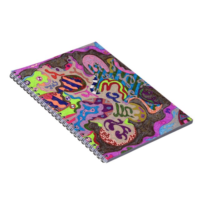 "Dance" Abstract Spiral Notebook (Right Side)