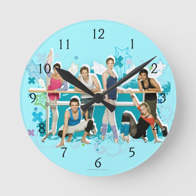 Dance Academy Cast Graphic Round Clock (Front)