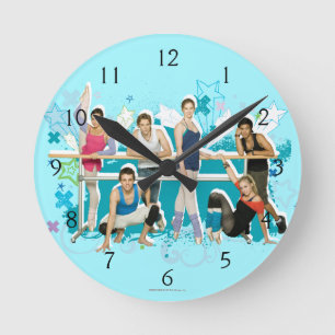Dance Academy Cast Graphic Round Clock