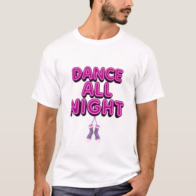 Dance All Night Disco Shoes Icon T-Shirt (Front)