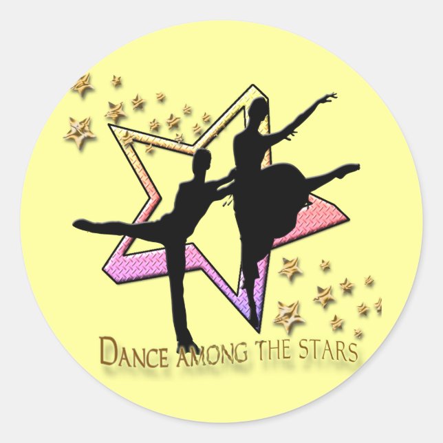 Dance Among Stars Classic Round Sticker (Front)