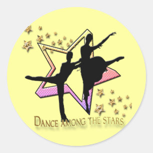 Dance Among Stars Classic Round Sticker