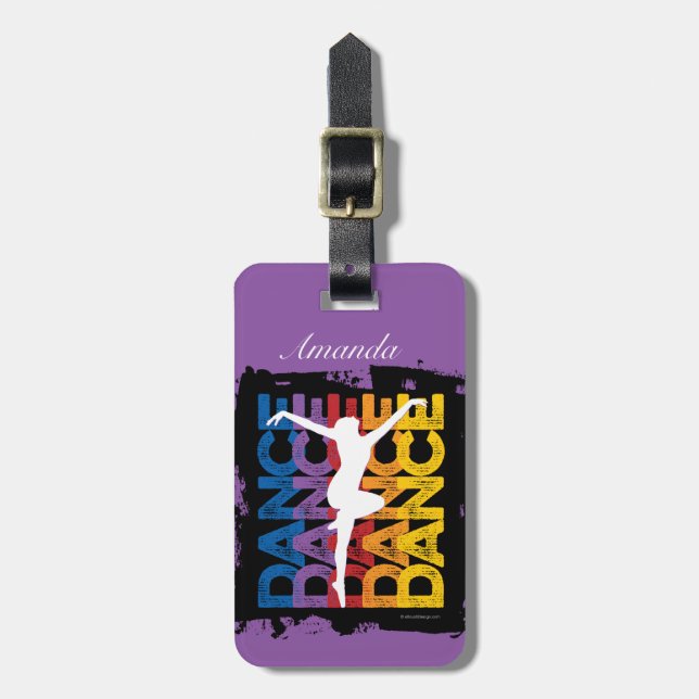 Dance and Letters (Dance) Luggage Tag (Front Vertical)