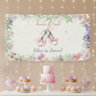 dance and twirl ballerina birthday banner