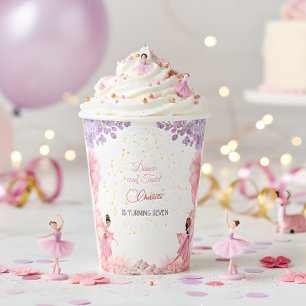 Dance and twirl ballerina birthday paper cups