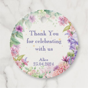 dance and twirl ballerina birthday thank you favour tags