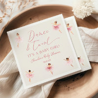Dance and Twirl Ballerina Pink Ballet Baby Shower