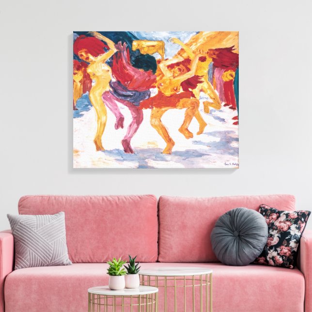 Dance Around the Golden Calf | Emil Nolde | Canvas Print (Insitu(LivingRoom))