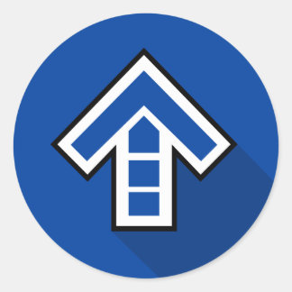 Dance Arrow Flat Style Classic Round Sticker