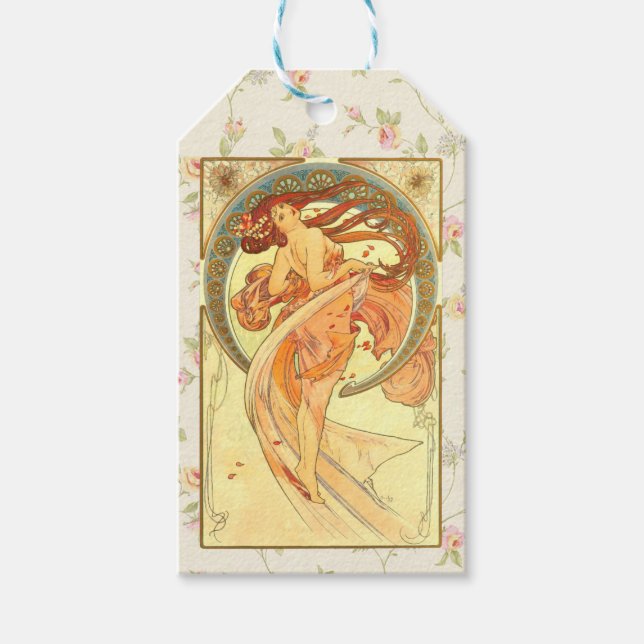 Dance, Art Nouveau Gift Tags (Front)