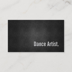 Dance Artist Cool Black Metal Simplicity Business Card