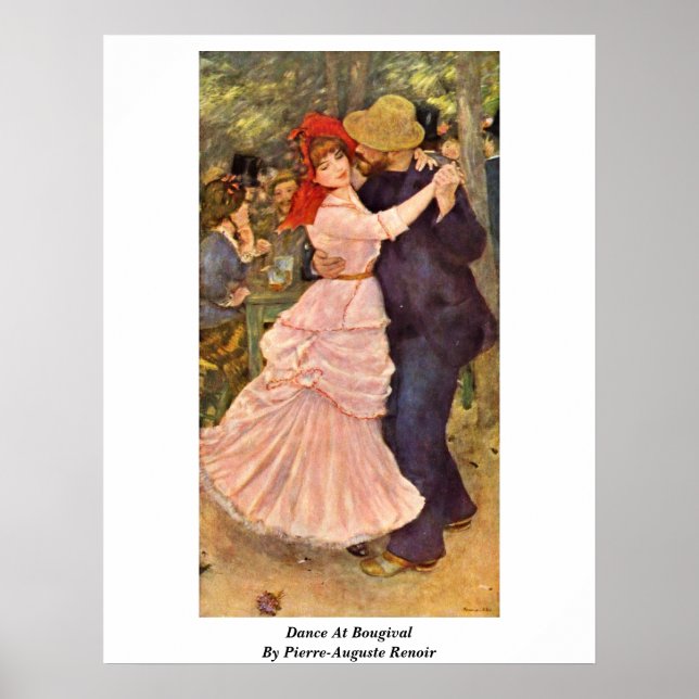 Dance At Bougival By Pierre-Auguste Renoir Poster (Front)