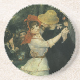 Dance at Bougival by Pierre Renoir, Vintage Art Coaster