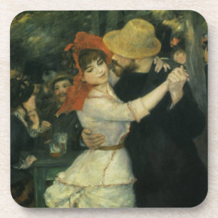 Dance at Bougival by Pierre Renoir, Vintage Art Coaster