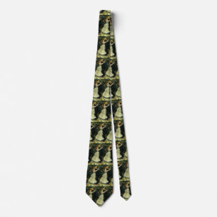 Dance at Bougival by Pierre Renoir, Vintage Art Tie