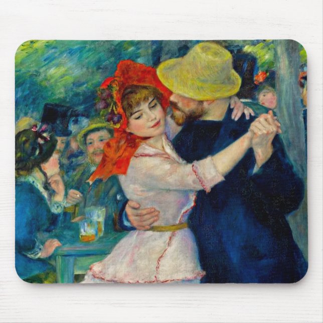 Dance at Bougival Pierre Renoir Mouse Pad (Front)