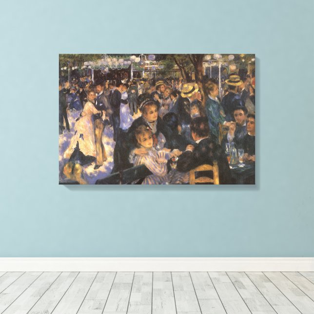 Dance at Le Moulin de la Galette by Pierre Renoir Canvas Print (Insitu(Wood Floor))