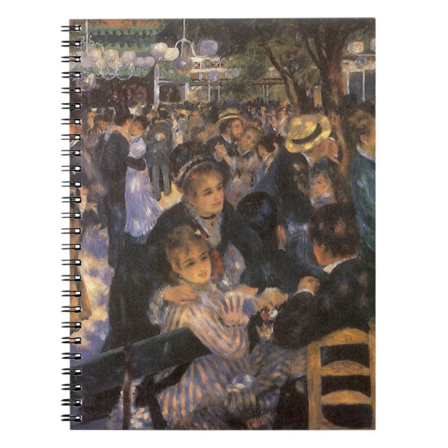 Dance at Le Moulin de la Galette by Pierre Renoir Notebook (Front)