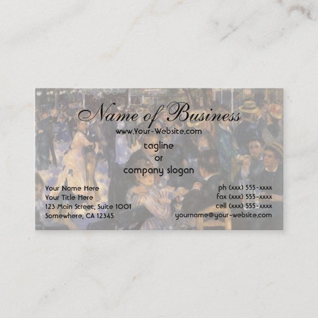 Dance at Le Moulin de la Galette by Renoir Business Card (Front)