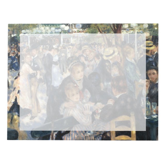 Dance at Le Moulin de la Galette by Renoir Notepad (Front)