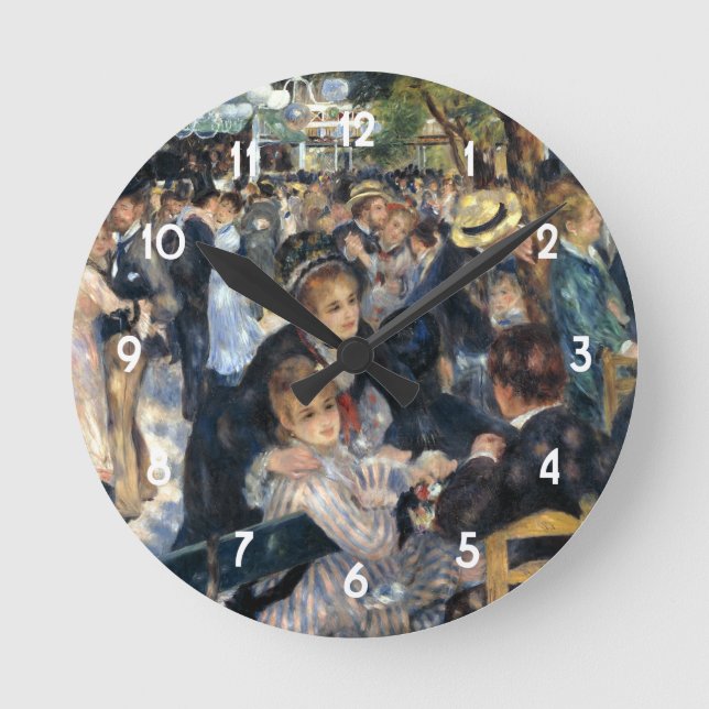 Dance at Le Moulin de la Galette by Renoir Round Clock (Front)