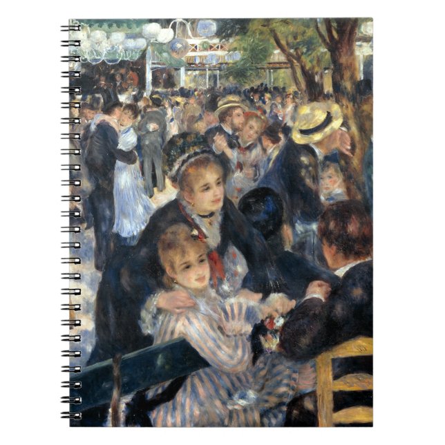 Dance at Le Moulin de la Galette by Renoir Spiral Notebook (Front)