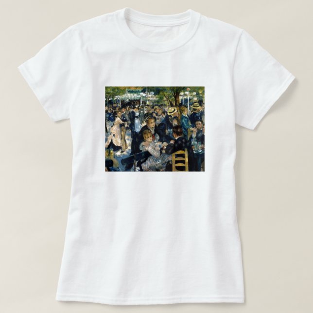 Dance at Le Moulin de la Galette by Renoir T-Shirt (Design Front)