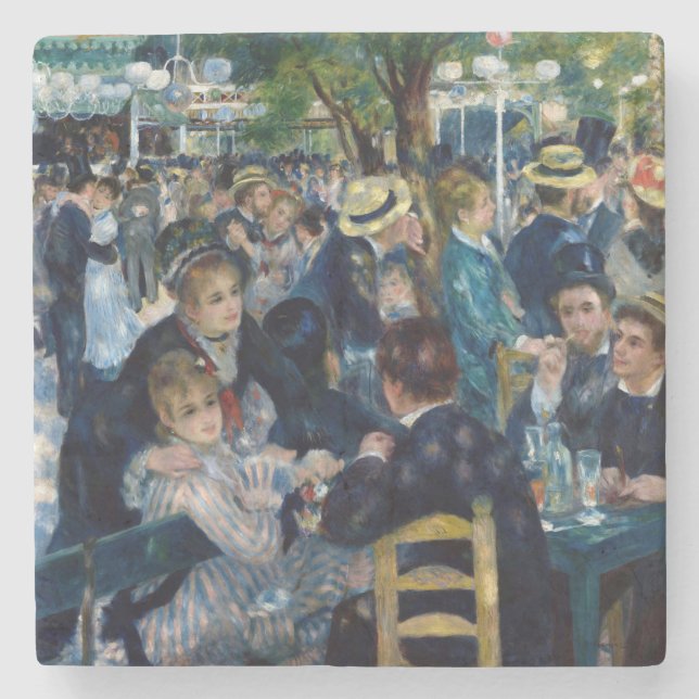Dance at Le Moulin de la Galette Stone Coaster (Front)