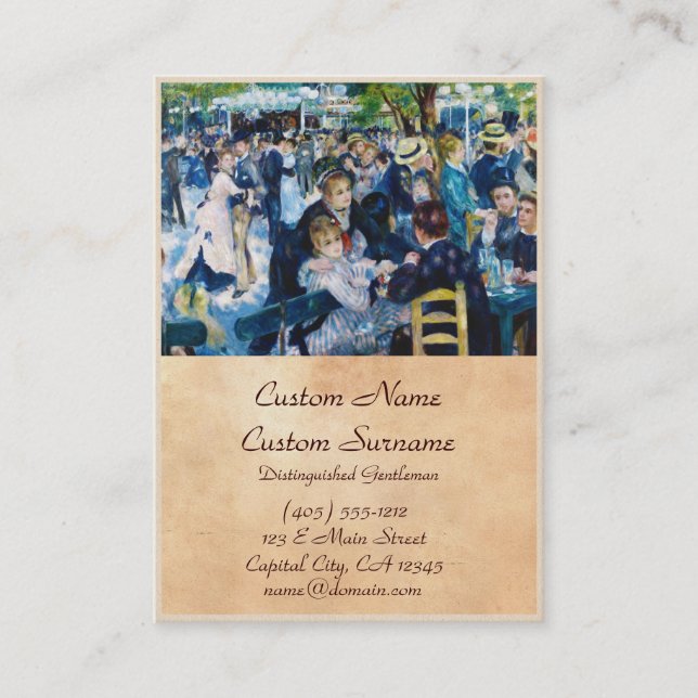Dance at the Moulin de la Galette Auguste Renoir Business Card (Front)