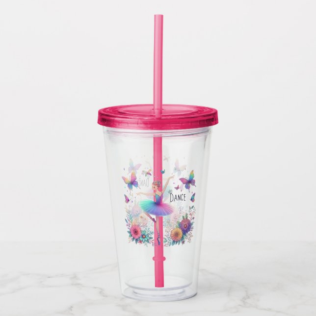 Dance Ballerina Acrylic Tumbler (Front)