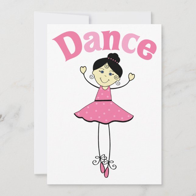 Dance Ballerina Invitation (Front)