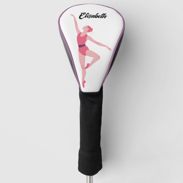 Dance ballerina personalisation  golf head cover (Front)