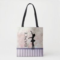 Dance - Ballerina Silhouette on Vintage Background