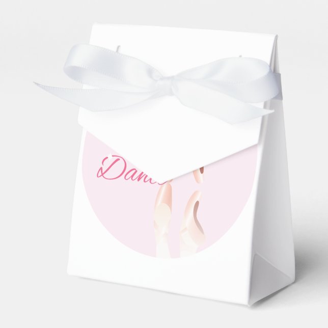 Dance Ballet Slippers Favour Box (Front Side)
