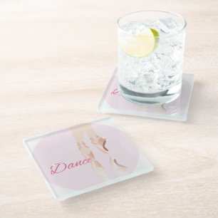 Dance Ballet Slippers Glass Coaster