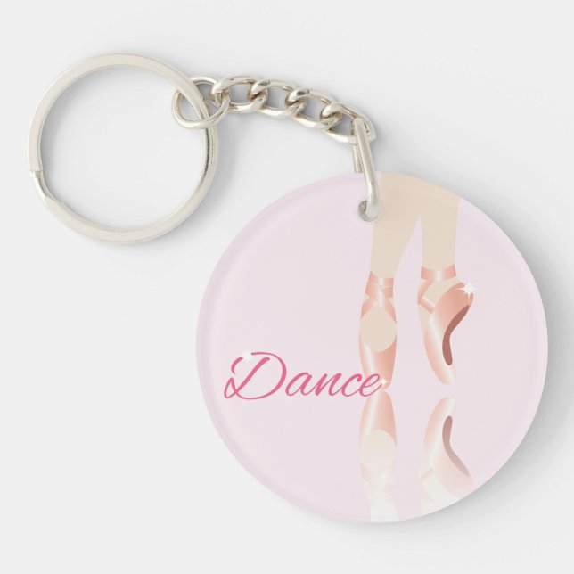 Dance Ballet Slippers Key Ring (Front)