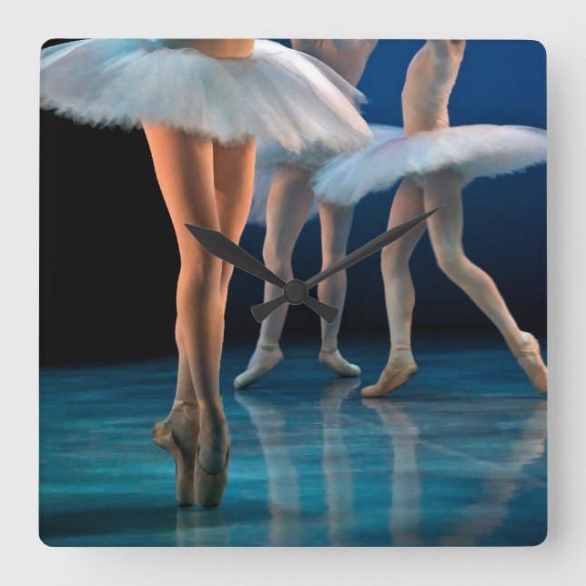 Dance Ballet Square Wall Clock (Front)