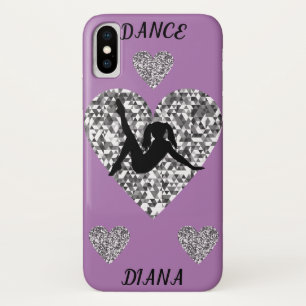 Dance barely there Apple iPhone X case in purple.