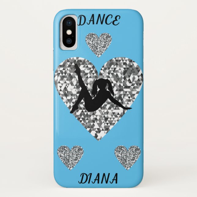 Dance barely there Apple iPhone X case in sky blue (Back)